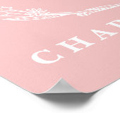 C植物性フローラモノグラムカスタム子供部屋ポスター ポスター (角)