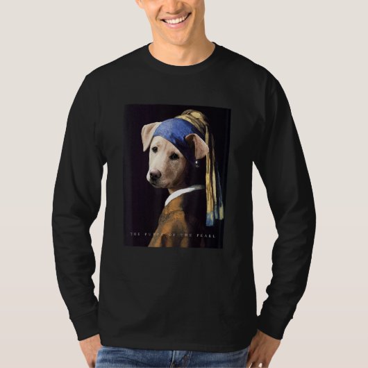 C絵を描付きの真珠のイヤリングを持つ有名な女の子 Tシャツ (正面)