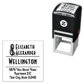 C背の高いアンパサンド#12つの名前#3-35カップルのアドレス セルフインキングスタンプ (インサイチュ)