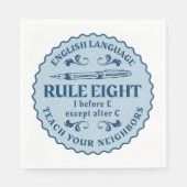 C規則の後を除いてEの前におもしろい スタンダードランチョンナプキン (正面)