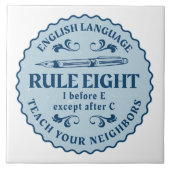 C規則の後を除いてEの前におもしろい タイル (正面)