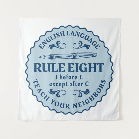 C規則の後を除いてEの前におもしろい タペストリー (正面)