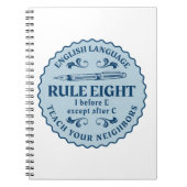 C規則の後を除いてEの前におもしろい ノートブック (正面)