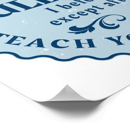 C規則の後を除いてEの前におもしろい ポスター (角)