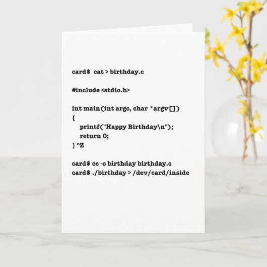 C誕生日 カード (黄色い花)