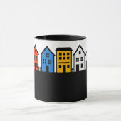 C02 - Tasse mit Dorf Kleinstadt Skyline マグカップ (中央)