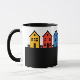 C02 - Tasse mit Dorf Kleinstadt Skyline マグカップ