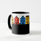 C02 - Tasse mit Dorf Kleinstadt Skyline マグカップ (正面左)
