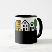 C02 - Tasse mit Dorf Kleinstadt Skyline マグカップ (正面右)