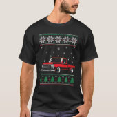 C10トラックの醜いクリスマスのスラムのローライダーが落ちた Tシャツ (正面)