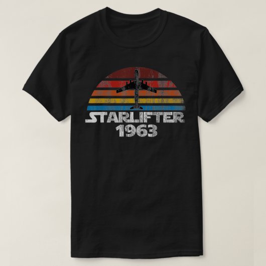 C141スターリフター数々のカラーヴィンテージサンセットエアリフト Tシャツ (デザイン正面)