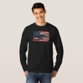 C17グローバルマスター軍隊輸送航空機旗 Tシャツ (正面フル)