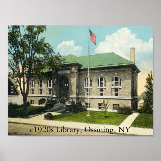 c1920sライブラリ、Ossining、NY ポスター (正面)