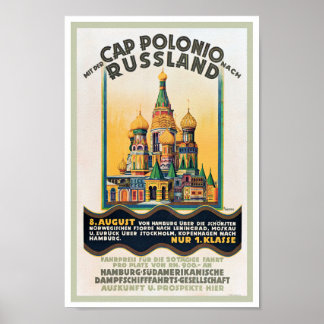 c1930s TRAVEL POSTER GERMANY TO RUSSIA  ポスター