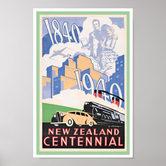 c1940 TRAVEL POSTER NEW ZEALAND ポスター (正面)