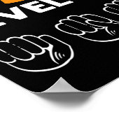 C2レベルのアメリカ手話(ASL). 手話によるASL啓発 ポスター (角)