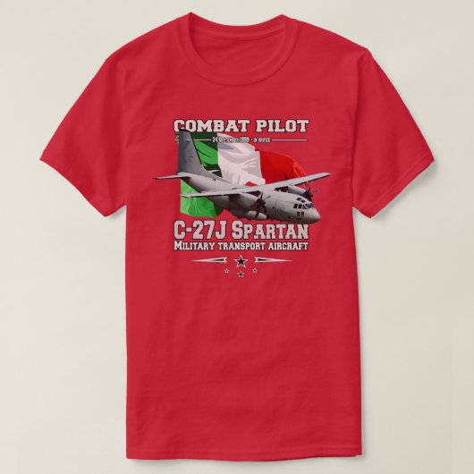 C27Jスパルタン軍隊輸送機 Tシャツ (デザイン正面)