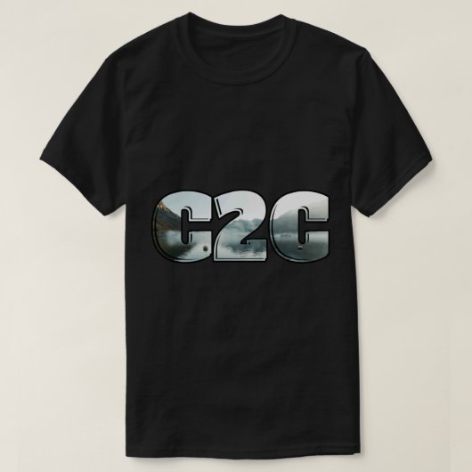 C2C国から国へ，,フード付，大文字，アクティブ Tシャツ (デザイン正面)