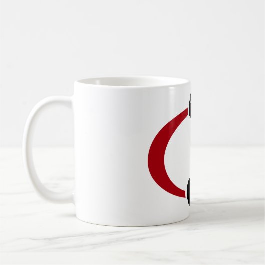 C3ロゴのクラシックで白いマグ コーヒーマグカップ (左)