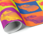 C5コルベット変換可能な筋肉車のポップアート ラッピングペーパー (ロールコーナー)