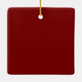 C6コルベットのスポーツカーレッドハンド描画スケッチ セラミックオーナメント (裏面)