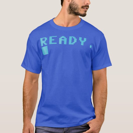 C64レトロゲーム用コンピュータの準備完了 Tシャツ (正面)