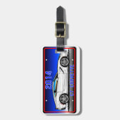 C7 K.スコットTeeters著2014年のコルベットのクーペ ラゲッジタグ (正面縦)