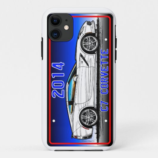 C7 K.スコットTeeters著2014年のコルベットのクーペ Case-Mate iPhoneケース (裏面)