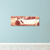 C7RコルベットZ06 2016スケッチ（暖赤） キャンバスプリント (インサイチュ (ウッドフロア))