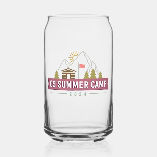 C9 Summer Camp 2024ロゴ ガラス缶 (正面)