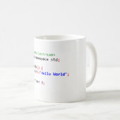 C++ こんにちは世界のコーヒー・マグ コーヒーマグカップ (正面右)