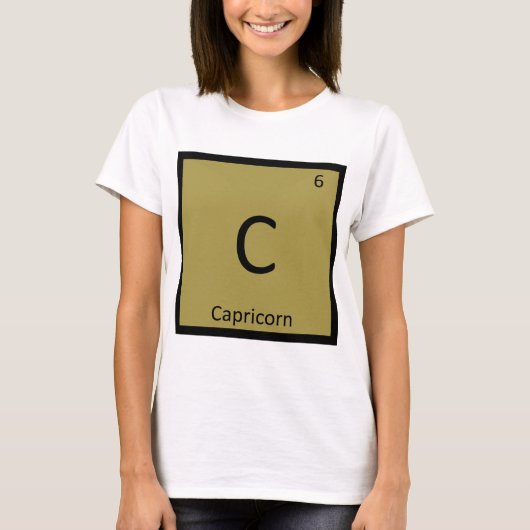 C - やぎ座 化学記号 Tシャツ (正面)