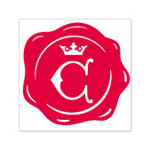 C -アンティークワックスシールゴシック王冠イニシャル文字 セルフインキングスタンプ (デザイン)