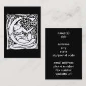 C-アールヌーボーレディイニシャル 名刺 (正面/裏面)