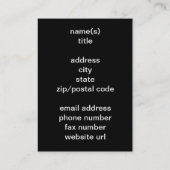 C-アールヌーボーレディイニシャル 名刺 (裏面)