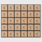 C - イカの前菜 化学記号 ラッピングペーパー (フラット)
