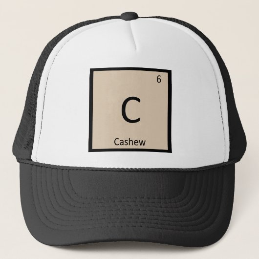 C -カシューナット化学の周期表記号 キャップ (正面)