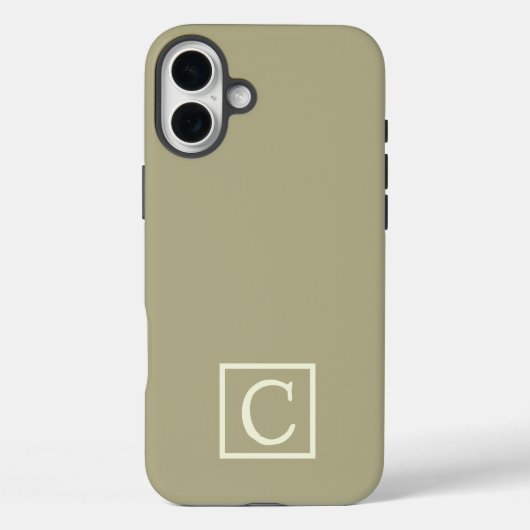 C | クラシックCalm — Sage Green & White Script Case-Mate iPhoneケース (裏面)