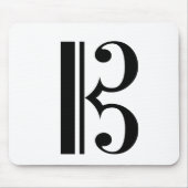 C-クレフ、 音符記号アルトクレフ、 音符記号テノールクレフ、 音符記号ヴィオラミュージック マウスパッド (正面)