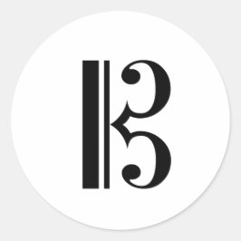 C-クレフ、 音符記号シール ラウンドシール