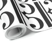 C-クレフ、 音符記号包装紙 ラッピングペーパー (ロールコーナー)