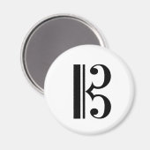 C-クレフ、 音符記号磁石 マグネット (正面/裏面)