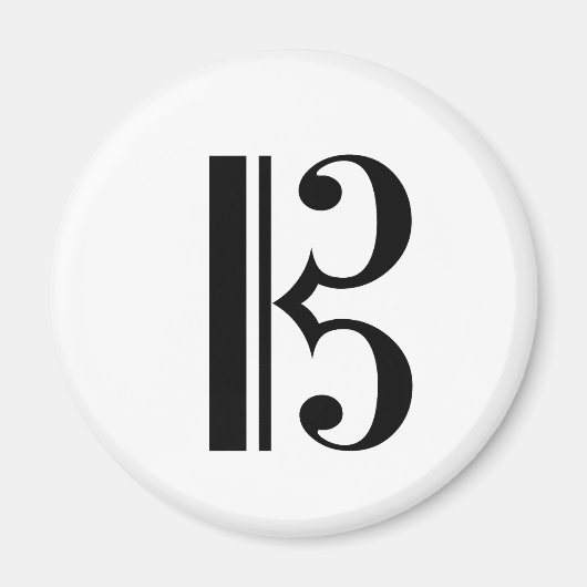 C-クレフ、 音符記号磁石 マグネット (正面)