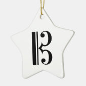C-クレフ、 音符記号 セラミックオーナメント (左)