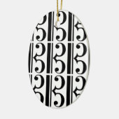 C-クレフ、 音符記号 セラミックオーナメント (左)