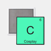 C – コスプレ化学要素シンボルコスチュームティー マグネット (正面/裏面)