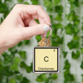 C -シャルドネおもしろい化学要素シンボルTee キーホルダー (手)