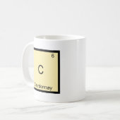 C - シャルドネ 楽しい化学元素記号Tシャツ コーヒーマグカップ (正面左)