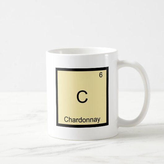 C - シャルドネ 楽しい化学元素記号Tシャツ コーヒーマグカップ (右)
