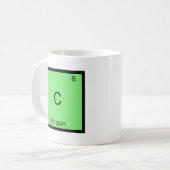 C -ショパンおもしろいな化学要素の記号のTシャツ コーヒーマグカップ (正面左)